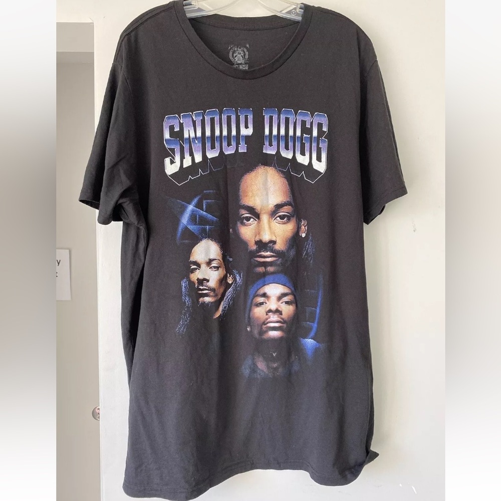 Snoop Dogg Death Row Records Graphic Men's XL Black T-Shirt 90’s Rap Hip Hop